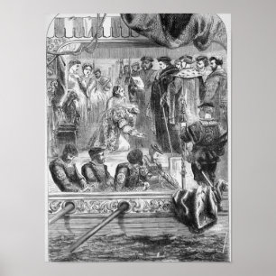 De arrestatie van Anne Boleyn Poster