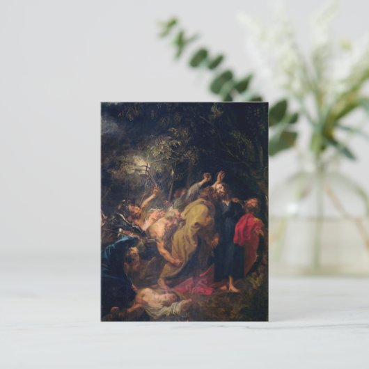 De arrestatie van Christus in de tuinen, c.1628-30 Briefkaart (Staand voorkant)