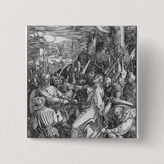De arrestatie van Jezus Christus, 1510 Vierkante Button 5,1 Cm (Voorkant)