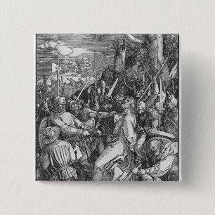 De arrestatie van Jezus Christus, 1510 Vierkante Button 5,1 Cm