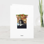 De arrogante Kerstkaart van Charles Spaniel van de Feestdagen Kaart (Achterkant)