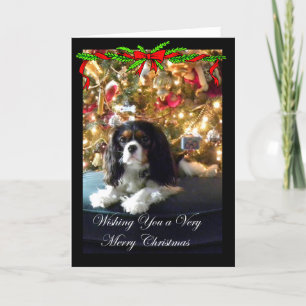 De arrogante Kerstkaart van Charles Spaniel van de Feestdagen Kaart
