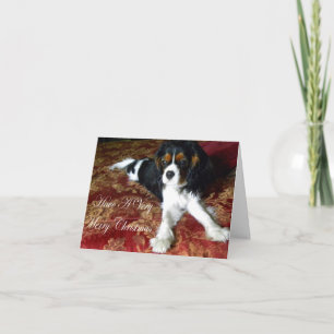 De arrogante Kerstkaart van Charles Spaniel van de Feestdagen Kaart