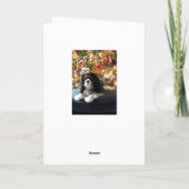 De arrogante Kerstkaart van Charles Spaniel van de Feestdagen Kaart (Achterkant)