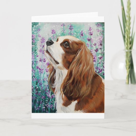 De Arrogante Koning Charles Spaniel van Blenheim Kaart (Voorkant)