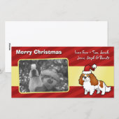 De Arrogante Koning Charles Spaniel van Chrstmas Feestdagenkaart (Voorkant / Achterkant)