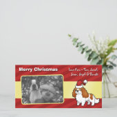 De Arrogante Koning Charles Spaniel van Chrstmas Feestdagenkaart (Staand voorkant)