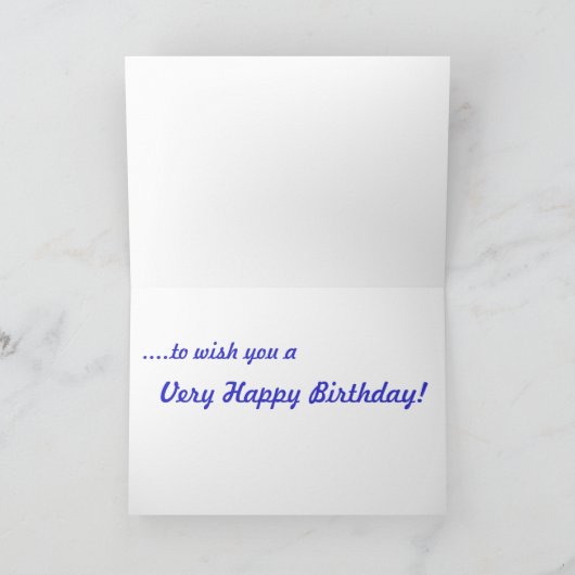 De arrogante Wensen van de Verjaardag Kaart (Binnen)