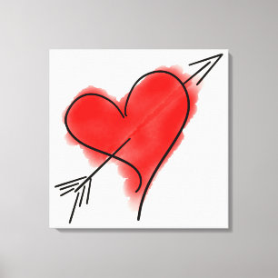 DE ARROUW VERSTERKTE Canvasafdruk VAN DE CUPID Canvas Afdruk