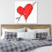 DE ARROUW VERSTERKTE Canvasafdruk VAN DE CUPID Canvas Afdruk (Insitu (Slaapkamer))
