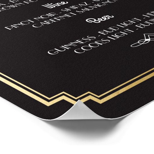 De Art Deco Decogebrieft van de Bar van 1920 Poster (Hoek)