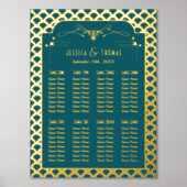 De  Art Deco Gatsby Wedding Seating Seating Seatin Folie Afdrukken (Voorkant)