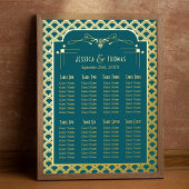 De Art Deco Gatsby Wedding Seating Seating Seatin Folie Afdrukken