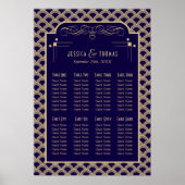 De  Art Deco Gatsby Wedding Seating Seating Seatin Poster (Voorkant)
