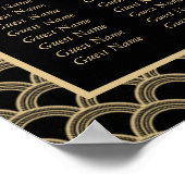 De  Art Deco Gatsby Wedding Seating Seating Seatin Poster (Hoek)