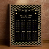 De Art Deco Gatsby Wedding Seating Seating Seatin Poster