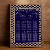 De  Art Deco Gatsby Wedding Seating Seating Seatin Poster