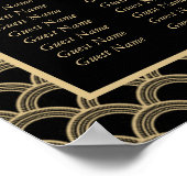 De Art Deco Gatsby Wedding Seating Seating Seatin Poster (Hoek)