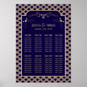 De  Art Deco Gatsby Wedding Seating Seating Seatin Poster (Voorkant)