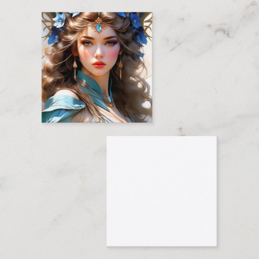 De Art Nouveau werd gekenmerkt door een terugkeer  Vierkante Visitekaartje (Voorkant / Achterkant)