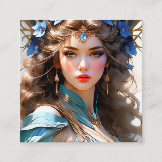 De Art Nouveau werd gekenmerkt door een terugkeer  Vierkante Visitekaartje (Voorkant)