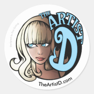 De artiest D van Daz Girling Sticker