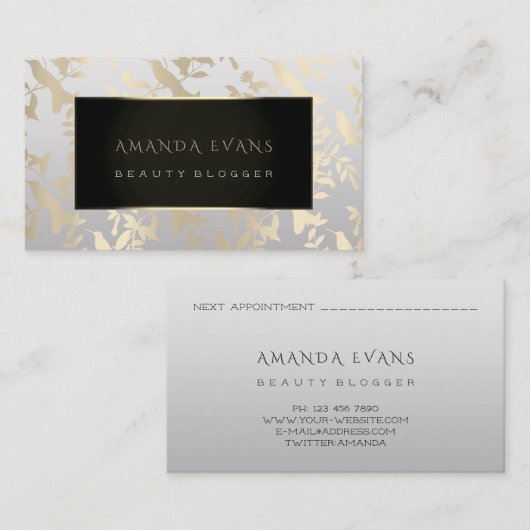 De artiest Gold Humming-bird van de gebeurtenispla Afsprakenkaartje (Voorkant / Achterkant)