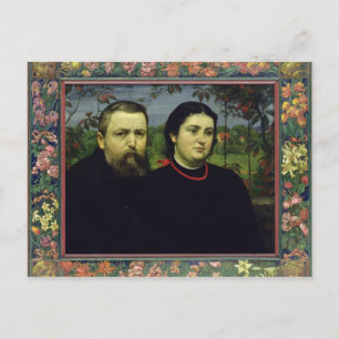 De artiest met zijn vrouw Bonicella, 1887 Briefkaart