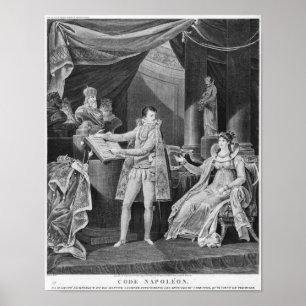 De artikelen uit de Code Civil weergeven Poster