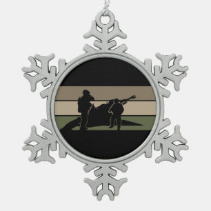 De Artillerie van het gebied Tin Sneeuwvlok Ornament