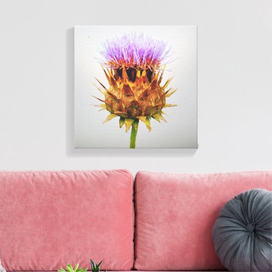 De artisjokdistel canvas afdruk (Insitu (Woonkamer))