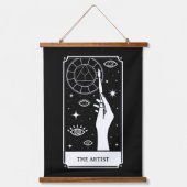 de ARTIST TAROT KAART aanpasbare tekst Hangend Wandkleed (Voorkant)