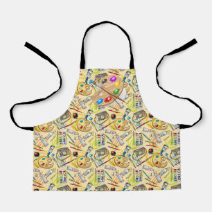 De artistieke All-Over Print Apron Schort