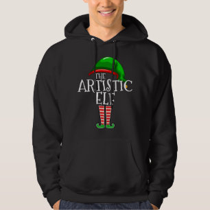 De artistieke Elf Groep die Familie Kerstmis G aan Hoodie