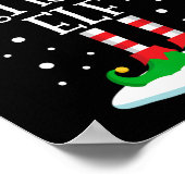 De artistieke elf kerstfamilie bijpassende kerstku poster (Hoek)