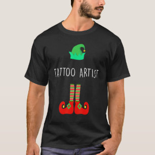 De artistieke Elf-kerstfeest van het Tattoo komt o T-shirt