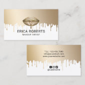 De artistieke Gold Lips Moderne Driving Visitekaartje (Voorkant / Achterkant)