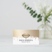 De artistieke Gold Lips Moderne Driving Visitekaartje (Staand voorkant)