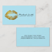 De artistieke gouden lippen maken #5 visitekaartje (Voorkant / Achterkant)