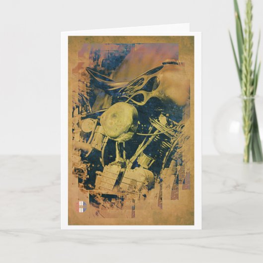 De artistieke kaart van motorgroeten (Voorkant)