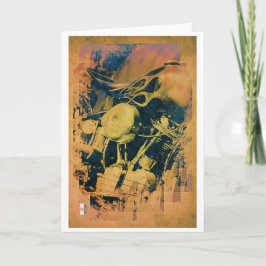 De artistieke kaart van motorgroeten