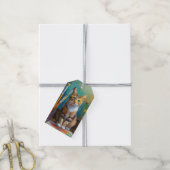 De Artistieke Kat Cadeaulabel (Met Touw)