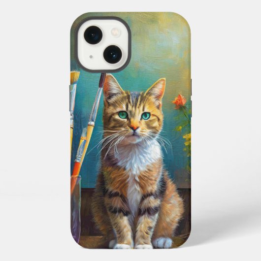 De Artistieke Kat iPhone Hoesje (Achterkant)
