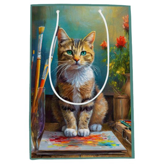 De Artistieke Kat Medium Cadeauzakje (Voorkant)