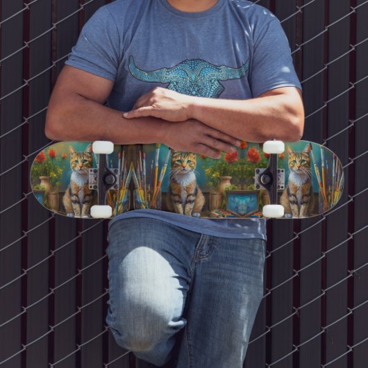 De Artistieke Kat Persoonlijk Skateboard (Buiten 3)