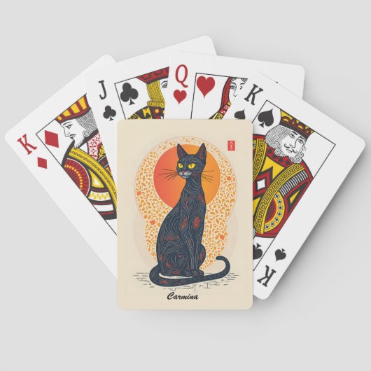 De artistieke kat pokerkaarten (Achterkant)