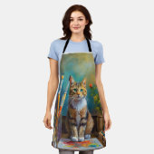 De Artistieke Kat Schort (Gedragen)