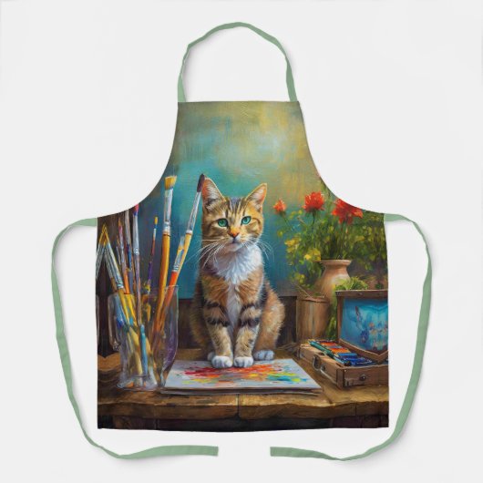 De Artistieke Kat Schort (Voorkant)