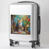 De Artistieke Kat Sticker (Koffer)
