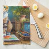 De Artistieke Kat Theedoek (Quarter Fold)